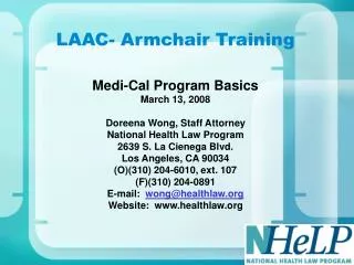 LAAC- Armchair Training