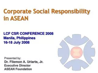 Corporate Social Responsibility in ASEAN