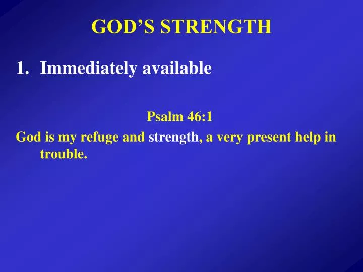 god s strength