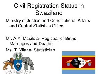 Civil Registration Status in Swaziland