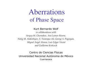 Aberrations of Phase Space