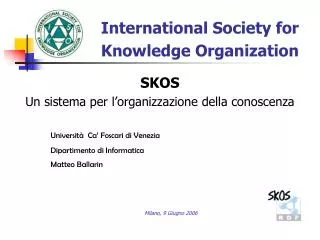 international society for knowledge organization