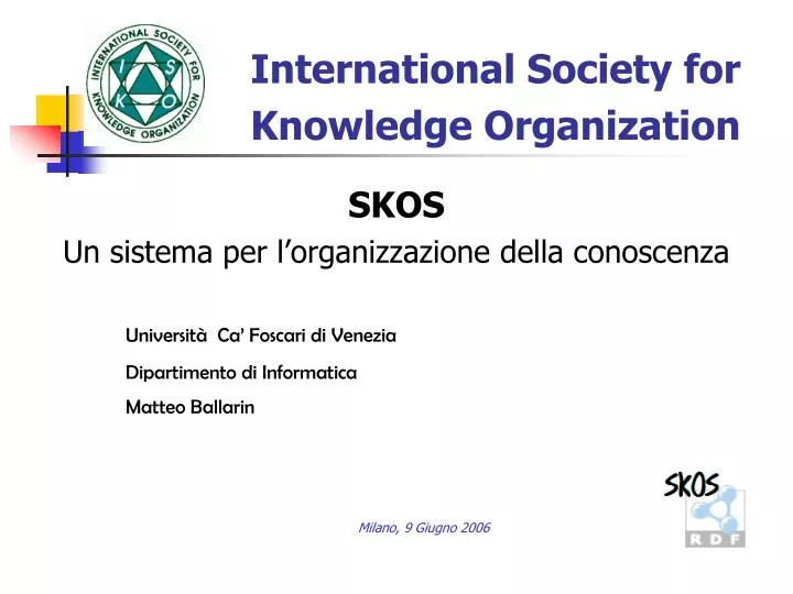 international society for knowledge organization