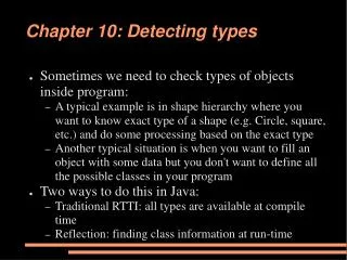 Chapter 10: Detecting types