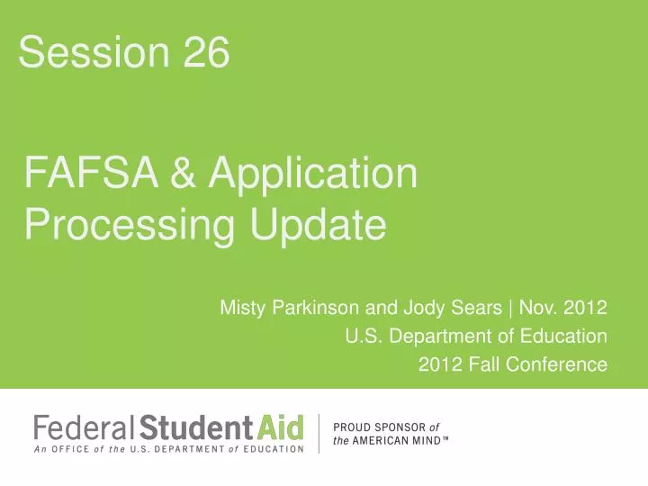 fafsa application processing update