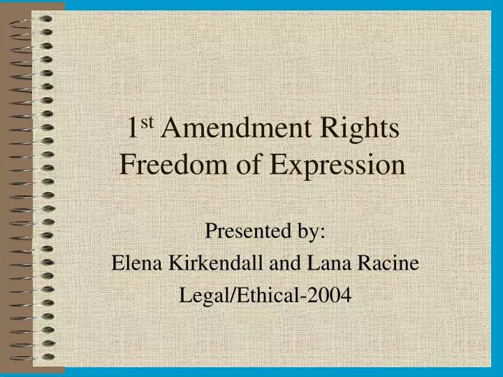 1 st amendment rights freedom of expression