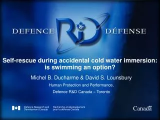 Self-rescue during accidental cold water immersion: is swimming an option?