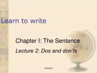 Learn to write