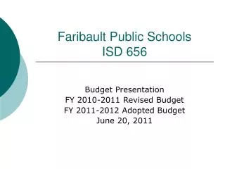 Faribault Public Schools ISD 656