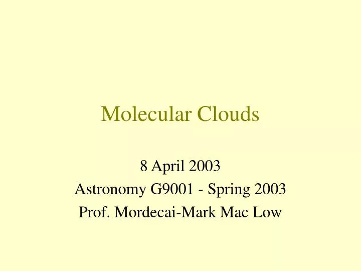 molecular clouds