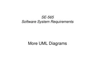 SE- 565 Software System Requirements