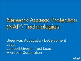 Network Access Protection (NAP) Technologies