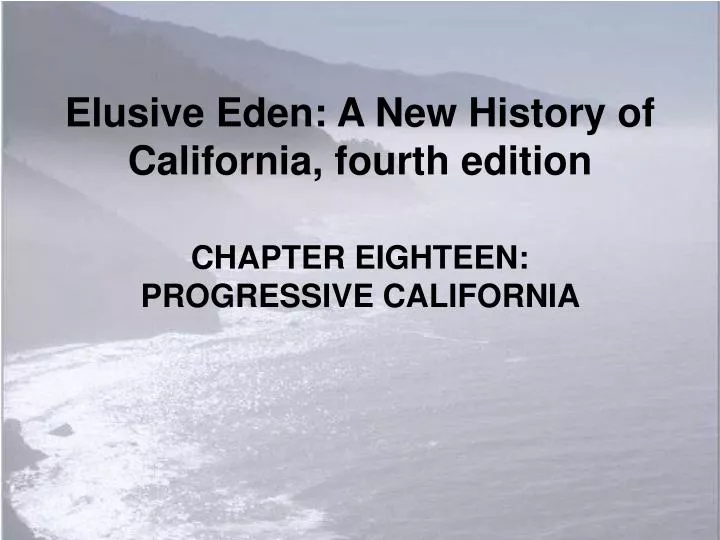 elusive eden a new history of california fourth edition