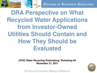 Two Types of Recycled Water Applications