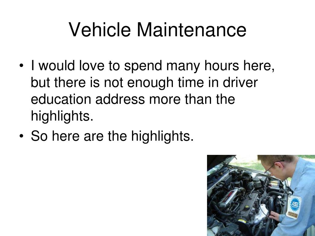 PPT - Vehicle Maintenance PowerPoint Presentation, free download - ID ...