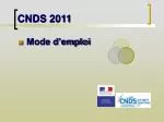 CNDS 2011 - slide 1