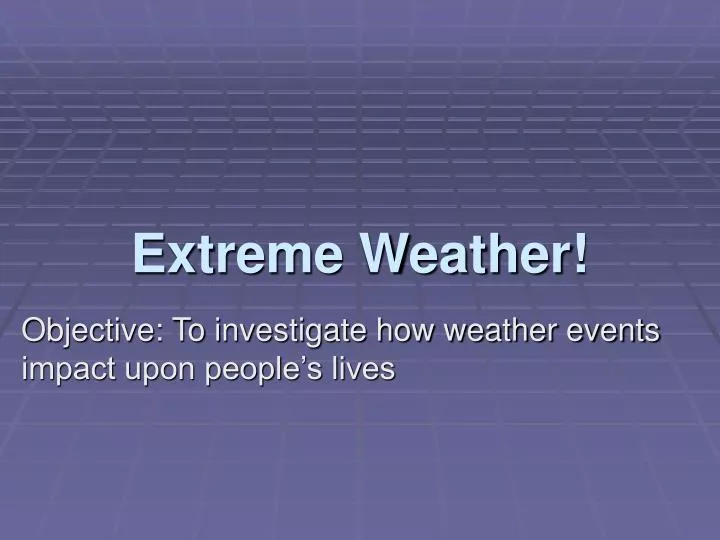 extreme weather