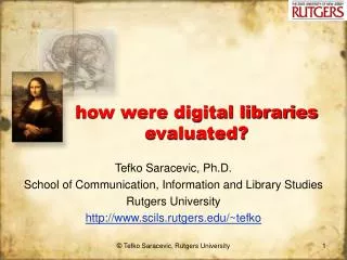 how were digital libraries evaluated?