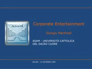 Corporate Entertainment Giorgio Manfredi