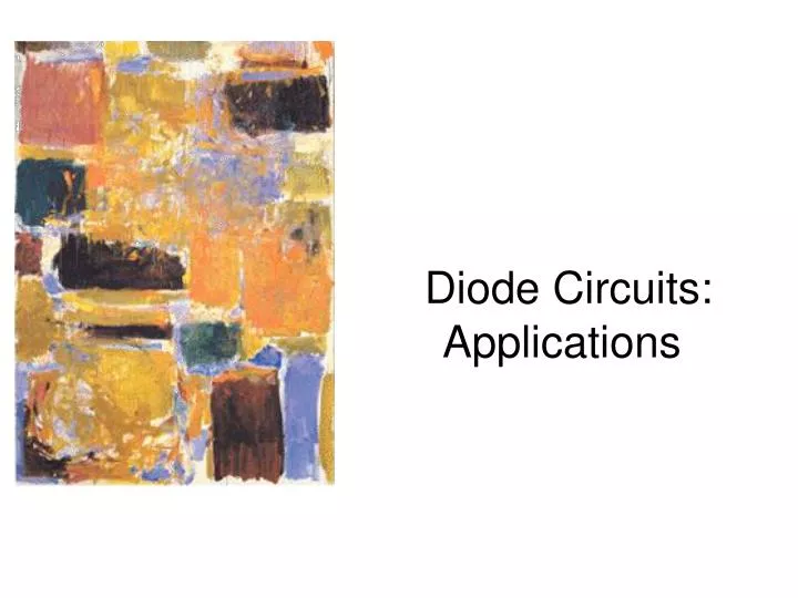 diode circuits applications