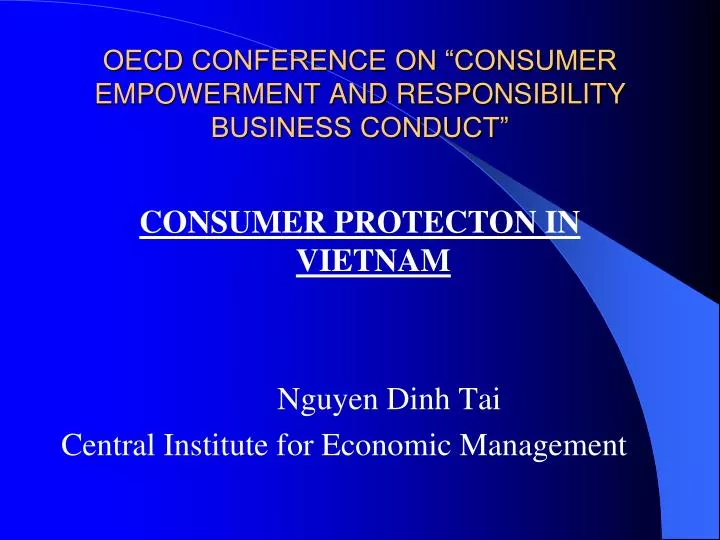 oecd conference on consumer empowerment and responsibility business conduct