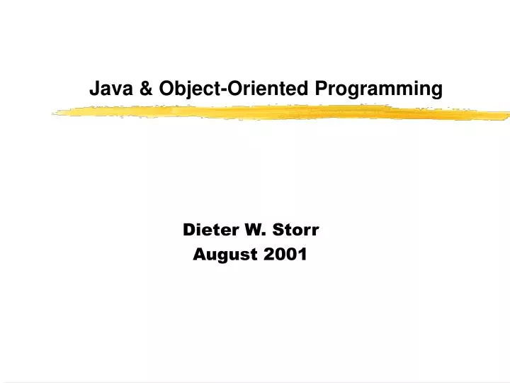 java object oriented programming
