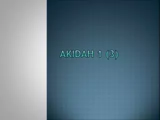 akidah 1 3