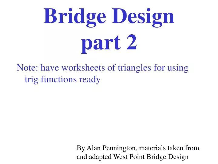 bridge design part 2