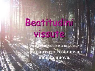 beatitudini vissute