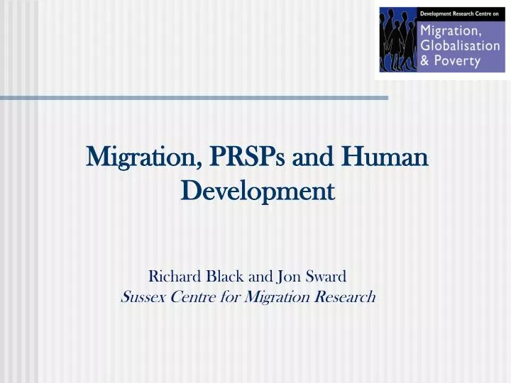 migration prsps and human development