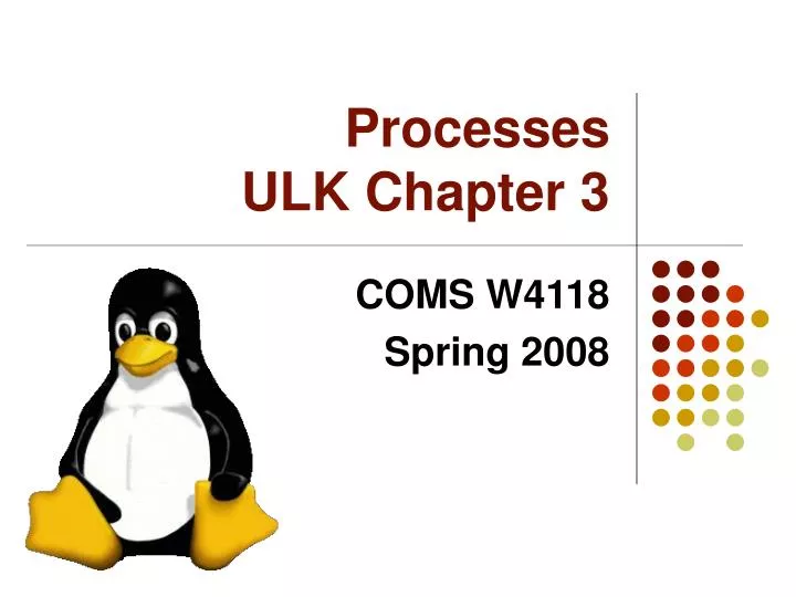 processes ulk chapter 3