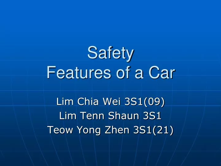 safety features of a car