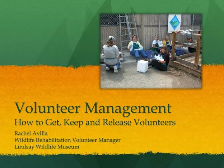 volunteer management how to get keep and release volunteers