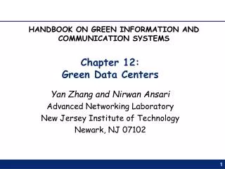 Chapter 12: Green Data Centers