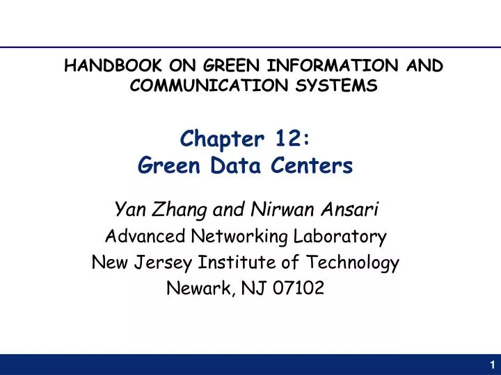 chapter 12 green data centers
