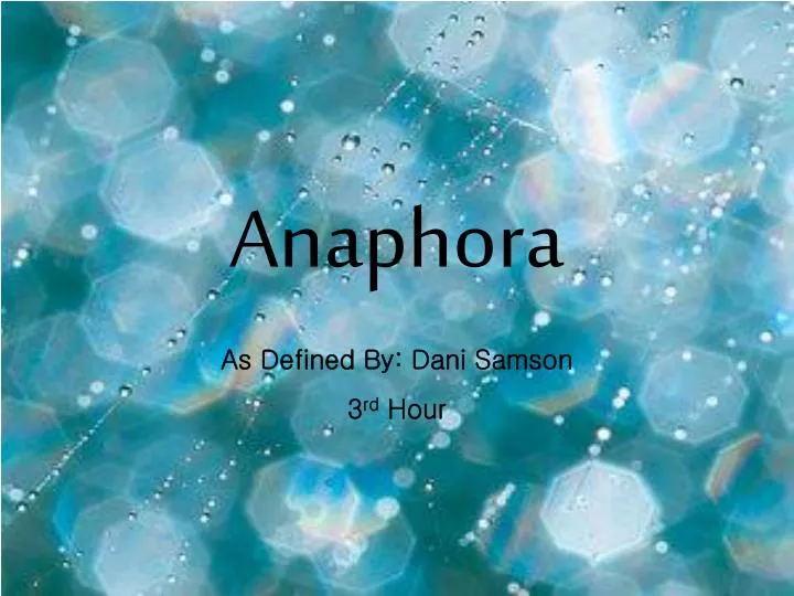 anaphora