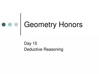 Geometry Honors
