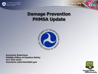 Damage Prevention PHMSA Update