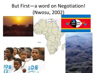 but first a word on negotiation nwosu 2002