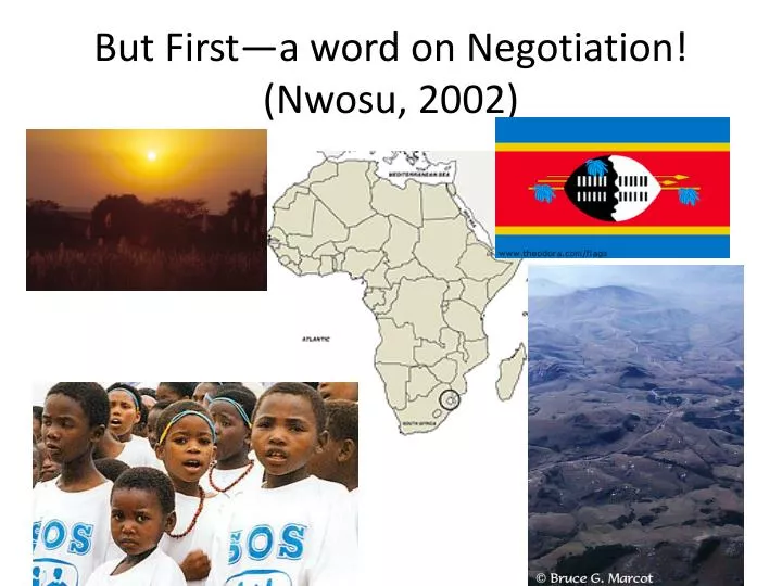 but first a word on negotiation nwosu 2002