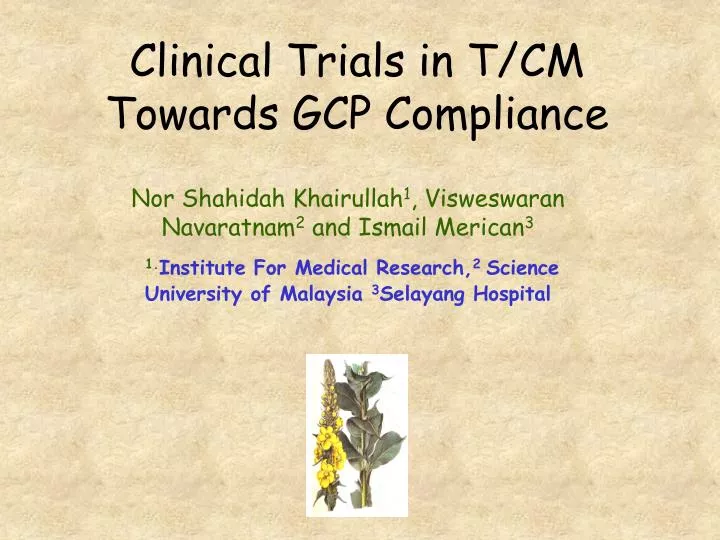 clinical trials in t cm towards gcp compliance