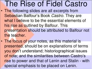 The Rise of Fidel Castro