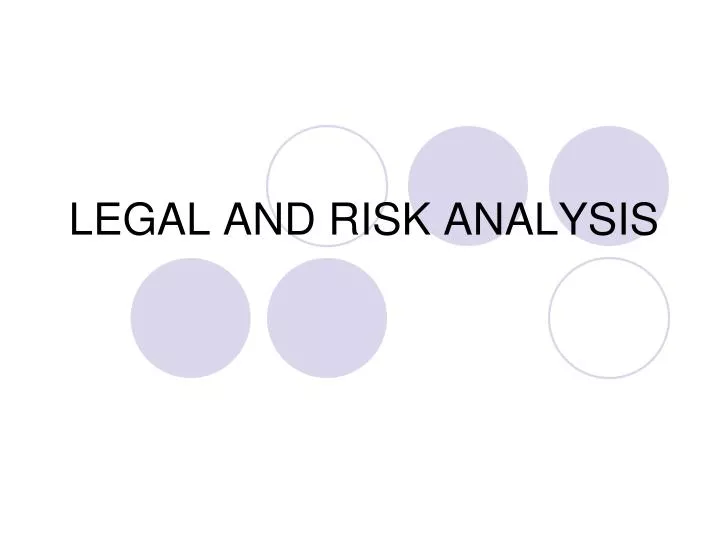 legal and risk analysis