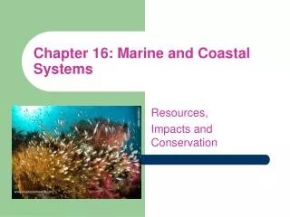 Chapter 16: Marine and Coastal Systems