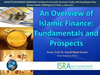 An Overview of Islamic Finance: Fundamentals and Prospects