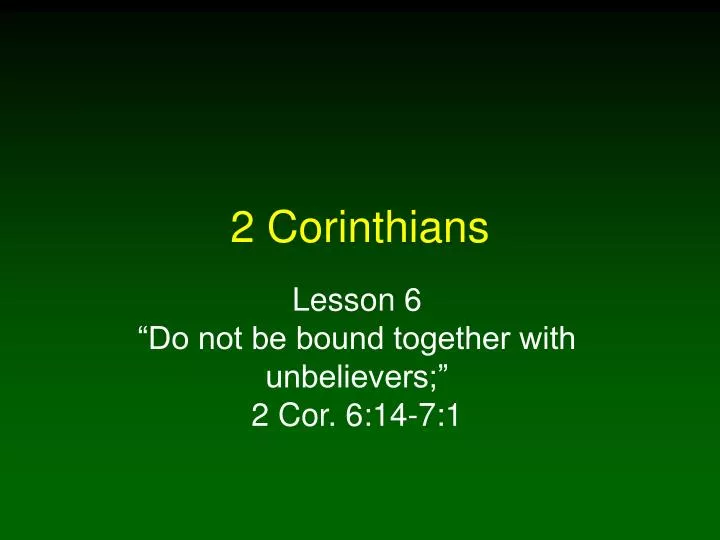 2 corinthians