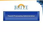 Payroll Processing Administration - slide 1