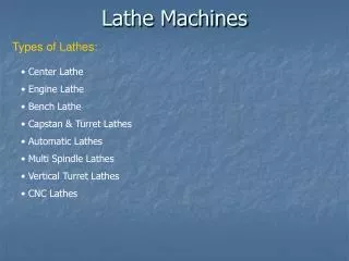 Lathe Machines
