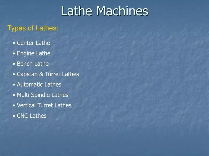lathe machines