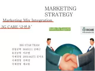 Marketing Mix Integration